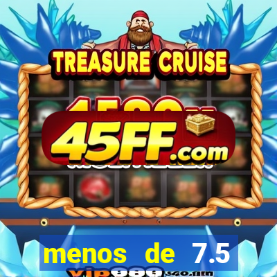 menos de 7.5 escanteios o que significa
